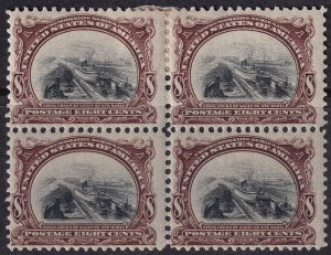 #298 Mint OG, F-VF, Block of 4 (CV $400) (CV $90 - ID30401)