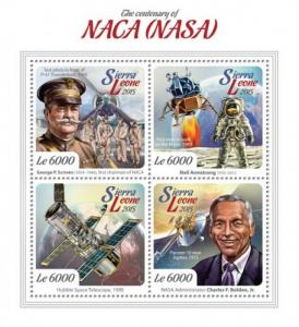 SIERRA LEONE 2015 SHEET NACA NASA SPACE ASTRONAUTS srl15116a