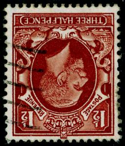 SG441Wi, 1½d red-brown, FINE USED. WMK INVERTED.