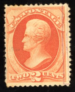 US Scott 183 Used 2c vermilion Andrew Jackson Lot Q011 bhmstamps