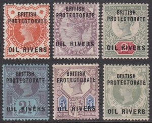 Niger Coast Protectorate 1-6, SG1-6 MLH / MVLH CV $183.00