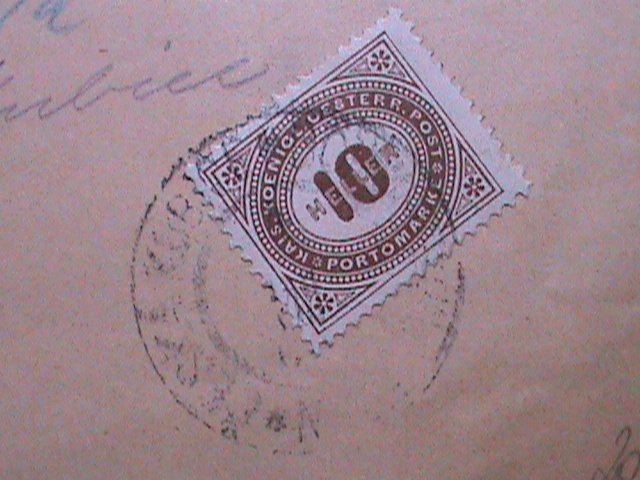 AUSTRIA-1900-J7 123 YEARS OLD DOMAITIC REGISTERED MAIL -OFFICER MAIL COVER VF