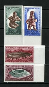 Dahomey Stamps # C85-8 XF OG NH Imperf