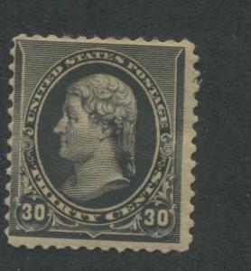 1890 US Stamp #228 30c Mint Hinged Fine Original Gum Catalogue Value $280