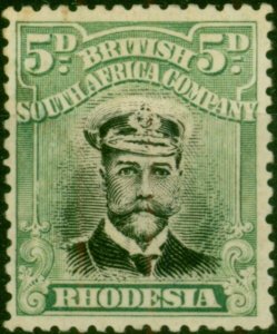 Rhodesia 1913 5d Black & Bluish Green SG226a Fine MM