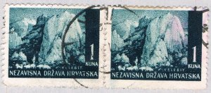 Croatia 33 Used H Pair Velebit Mountains 1941 (BP83913)
