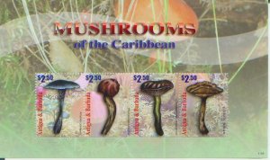 Antigua,  Mushrooms,   S/S 4,  (Anti3137