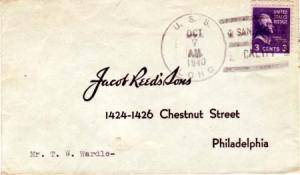 United States Ships 3c Jefferson Prexie 1940 U.S.S. Long Pedro Calif Type 3 D...