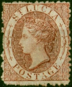 St Lucia 1863 (1d) Lake SG5 Fine & Fresh Unused (2)