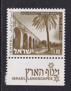 Israel #472A  MNH 1973  with tab.  landscapes £1.10