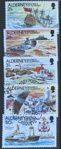 ALDERNEY 1991 CASQUETS LIGHTHOUSE SET SGA47/A51 FINE USED. CAT £11