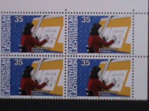 ​LIECHTENSTEIN-1984-SC# 790 INDUSTRIES & OCCUPATIONS MNH IMPRINT BLOCK-VF-