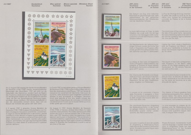Switzerland 1987 Complete Yearbook MNH (with all stamps and blocks issued)