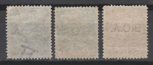 BRITISH CENTRAL AFRICA 1891 ARMS 1D 2D AND 4D