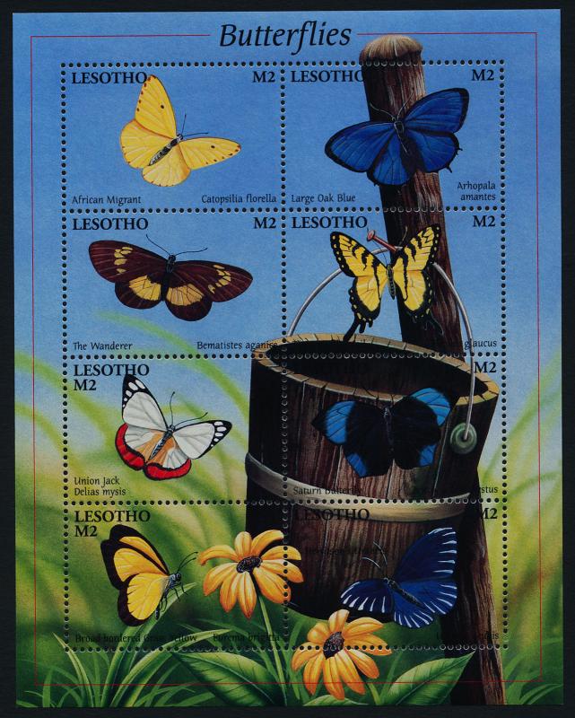 Lesotho 1261-71 MNH Butterflies, Flowers