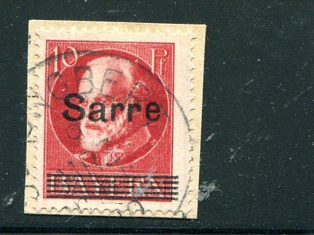 Saar  variety tied to piece signed by A. Burger  VF