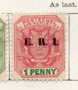 Transvaal 1900 Early Issue Fine Mint Hinged 1d. ERI Optd NW-174633