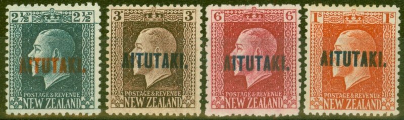 Aitutaki 1917 set of 4 SG15-18 Fine Lightly Mtd Mint