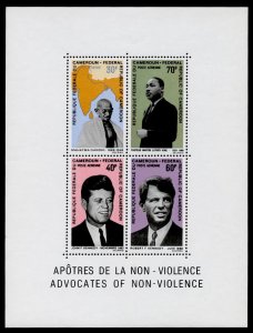 Cameroun C115a MNH Mahatma Gandhi, Martin Luther King, J.F. Kennedy, R. Kennedy