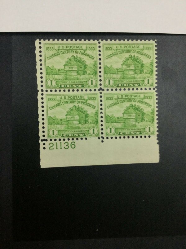 MOMEN: US STAMPS #728 PLATE BLOCK MINT OG NH LOT #52380