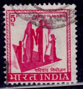 India, 1967, Family Planning, 5p, sc#408, used