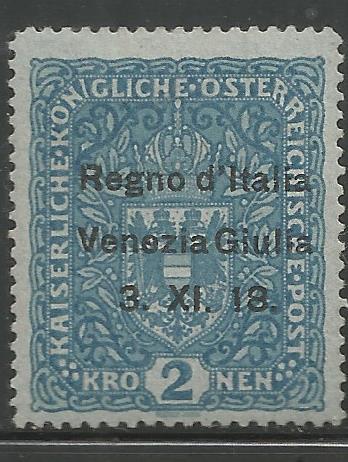 AUSTRIA N15 MINT HINGED, AUSTRIAN STAMPS OF 1916-18, OVERPRINTED, ISSUED UNDE...