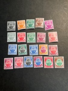 Stamps Malaya-Johore Scott #130-50 hinged