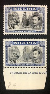 MOMEN: NIGERIA SG #58,58b P12/P14 MINT OG NH £65+ LOT #68443*