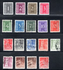 Netherlands Indies #307-324   VF, Used, CV $9.90 .....  4220159