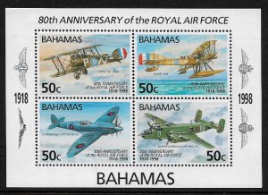 Bahamas #911 MNH S/Sheet - Royal Air Force - 40% Cat.