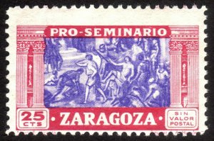 25c, Spain Zaragoza, Charity stamp, MNH