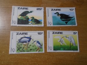 Zaire  #  1195-98   MNH   Birds