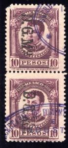 DO 368, Mexico, 1907-1908, 10P, Vert. Pair, Ignacio Allende, Documentary