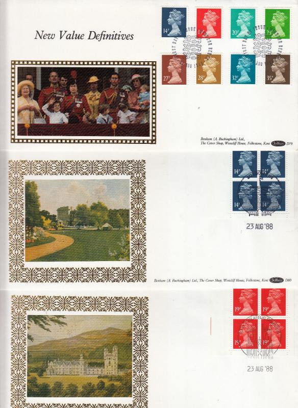 1988   BENHAM FDC'S D79, D80 AND D81