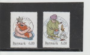 Denmark  Scott# 1572-1573  Used  (2011 People in Winter)
