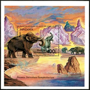 Tanzania 1992 - Prehistoric Elephants, Mammoths - Souvenir Sheet - 799 - MNH