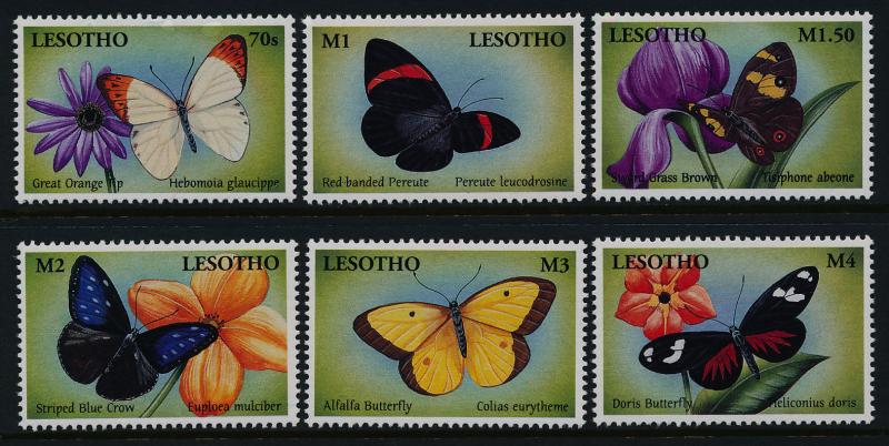 Lesotho 1261-71 MNH Butterflies, Flowers