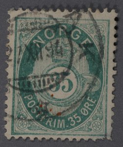 Norway #29 Used Fine Place Cancel Date 21(?) XII 94