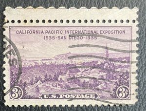 US #773 Used F/VF - 3c California Intl Expo San Diego 1935 [US26.5.3]