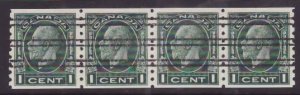 Canada-Sc#205xx- id8-unused NH og 1c KGV Medallion coil strip, precancelled-1933