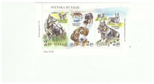 SWEDEN SC.1765 SWEDISH DOGS MNH BKLT. PANE. BKPG22