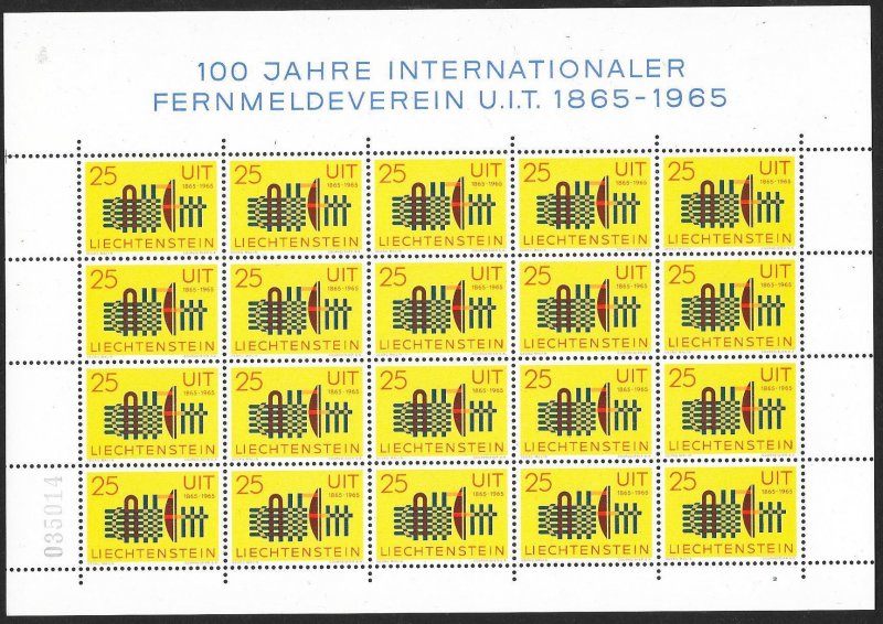 LIECHTENSTEIN (80) All different Sheets of stamps ALL Mint Never Hinged