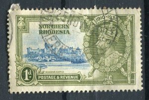 RHODESIA; 1935 early GV Silver Jubilee issue fine used 1d. value,