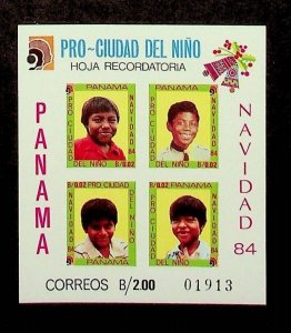 PANAMA Sc RA106(NOTE) NH IMPERF SOUVENIR SHEET OF 1984 - CHILDREN