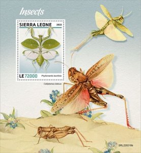 Sierra Leone - 2022 Insects on Stamps - Stamp Souvenir Sheet - SRL220219b