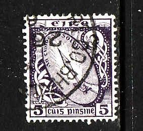 Ireland-Sc#113-used 5p deep violet-Sword of Light-1940-42-