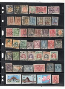 SIAM COLLECTION ON STOCK SHEET MINT/USED