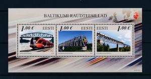 [61247] Estonia 2012 Railway Train Eisenbahn Chermin De Fer Souvenir Sheet MNH