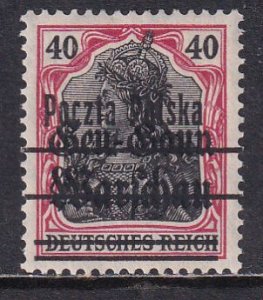 Poland 1918 Sc 25 Occupation Issue Overprint Surcharged Stamp MH