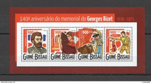 2015 Guinea-Bissau Art Composer George Bizet 1Kb ** Stamps St947